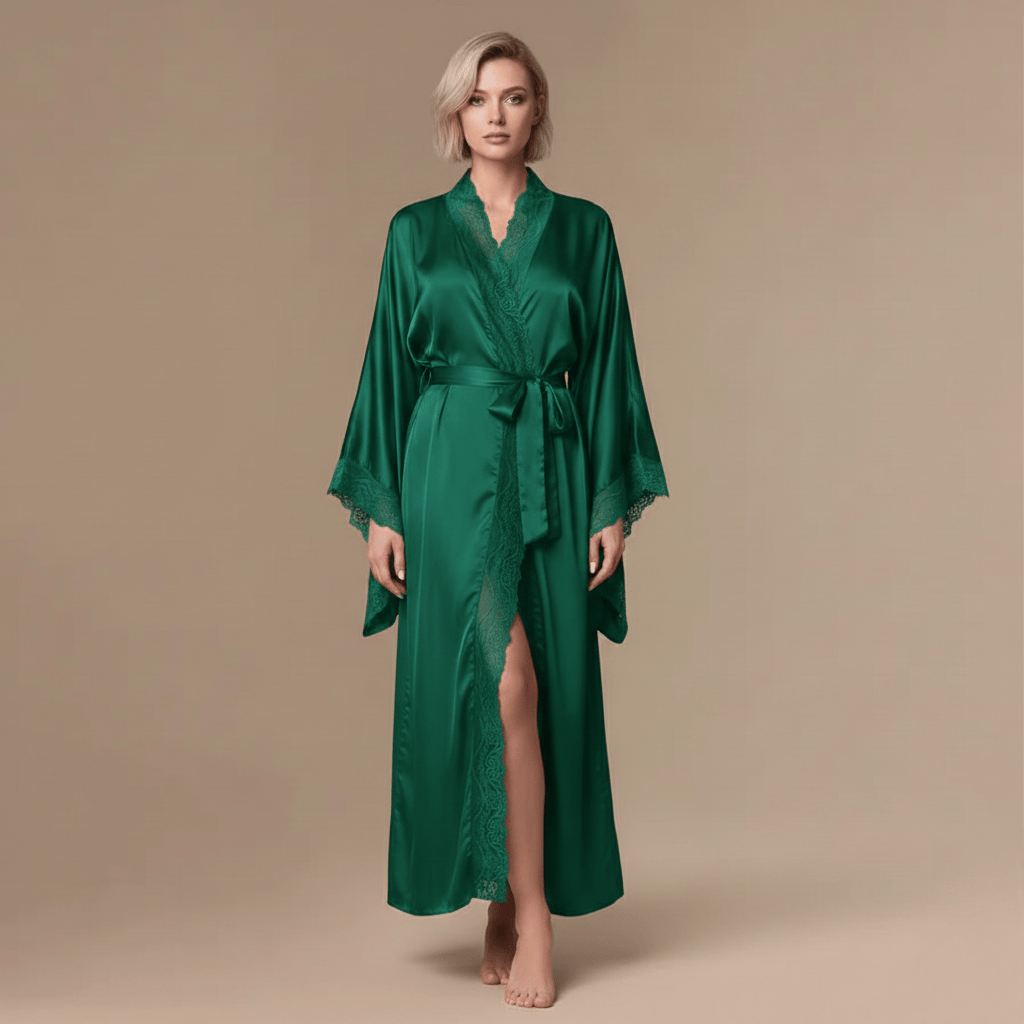 Peignoir Kimono Long Dentelle – Sublimez Votre Style avec Élégance