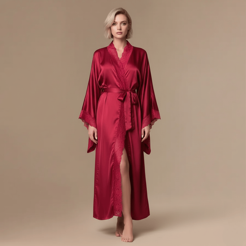 Peignoir Kimono Long Dentelle – Sublimez Votre Style avec Élégance