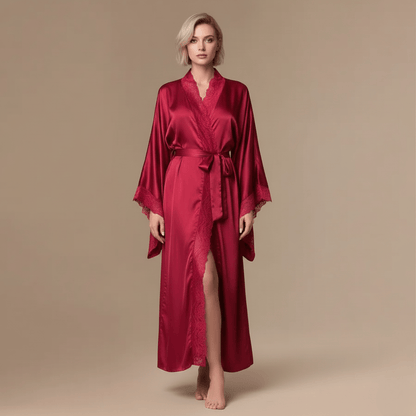 Peignoir Kimono Long Dentelle – Sublimez Votre Style avec Élégance