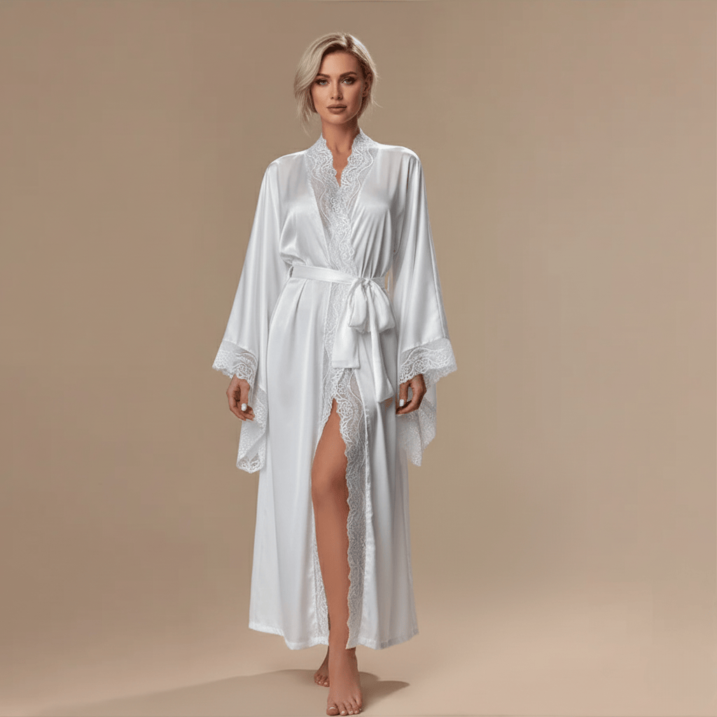 Peignoir Kimono Long Dentelle – Sublimez Votre Style avec Élégance