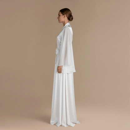 Peignoir Long Satin Femme – Élégance Sublime pour vos Moments Intimes