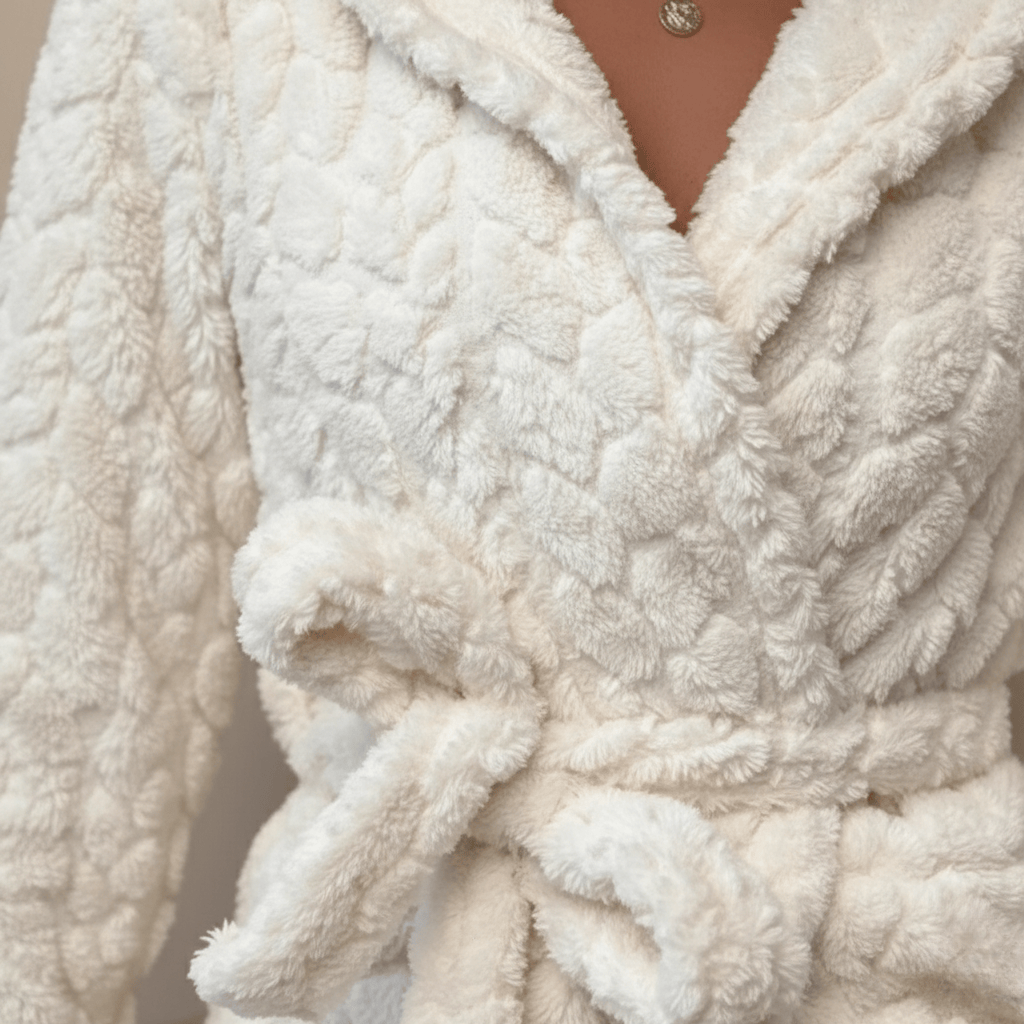 Peignoir Ours Femme – Velours côtelé, confort unique.