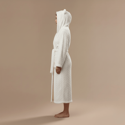Peignoir Ours Femme – Velours côtelé, confort unique.