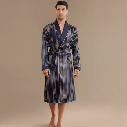 Peignoir Rayé Satin homme – Élégance et Confort Inégalés à Découvrir